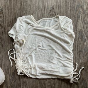american eagle ruched tie tee